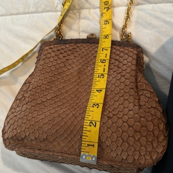 Magnin 🔥Sale🔥vintage python brown purse - Picture 10 of 13